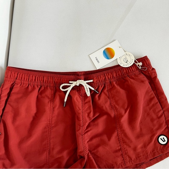 Vuori Sunwashed Short Sienna Size Large Elastic Waist Burnt Orange Performance - Picture 9 of 15